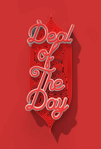 Deal Day Calligraphic Text Pen Tool Created Clipping Path Included — Fotografia de Stock