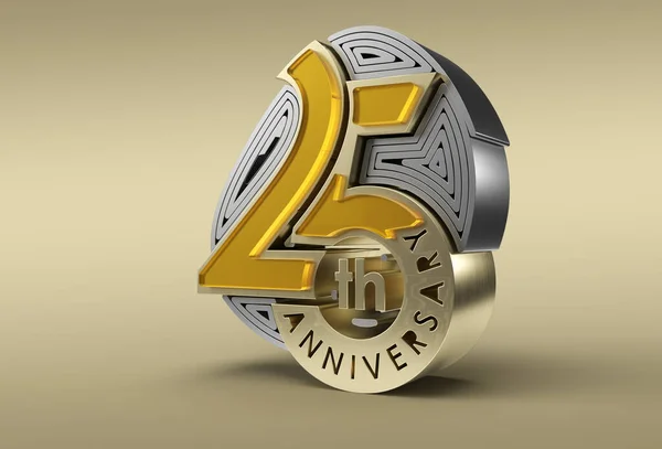 Herramienta Pluma Celebración Del 25º Aniversario Del Renderizado Created Clipping — Foto de Stock