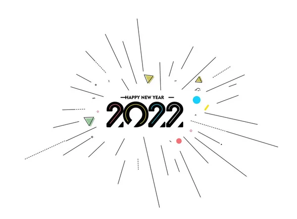 Boldog Évet 2022 Szöveg Tipográfia Design Patter Vektor Illusztráció — Stock Vector