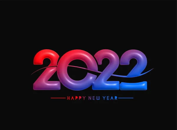 Efeito Feliz Ano Novo 2022 Texto Tipografia Design Patter Ilustração —  Vetores de Stock