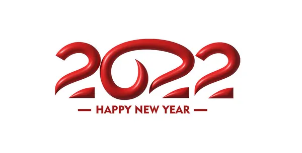 Effect Happy New Year 2022 Text Typography Design Patter Vector — Stock Vector