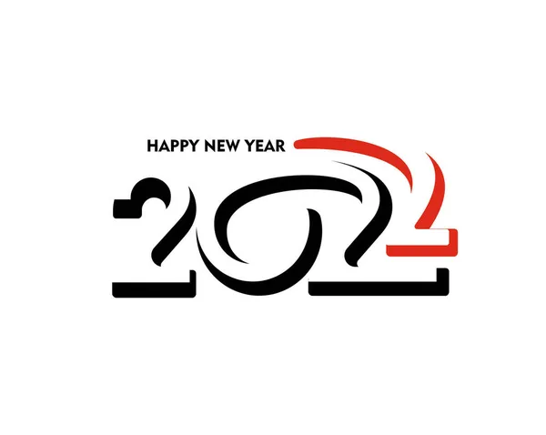 Effetto Felice Anno Nuovo 2022 Testo Tipografia Design Patter Illustrazione — Vettoriale Stock