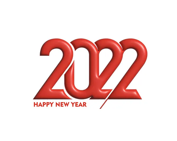 Effect Happy New Year 2022 Text Typography Design Patter Vector — Stock Vector