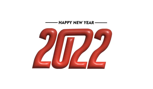 Effect Happy New Year 2022 Typography Design Patter Векторная Иллюстрация — стоковый вектор