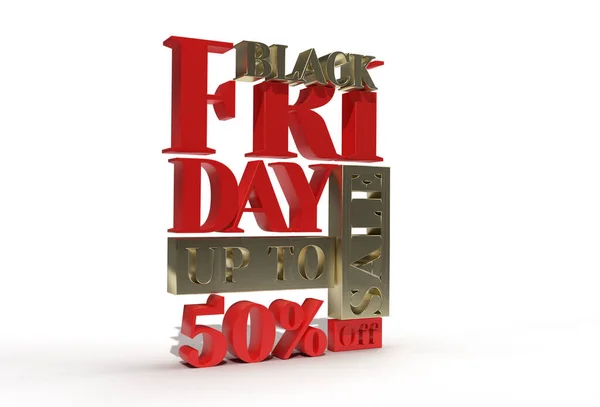 Black Friday Day Upto Sale Banner Template Render File — Stockfoto