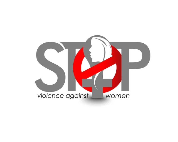 Stop Violence Women International Day Elimination Violence Women — Stock Vector