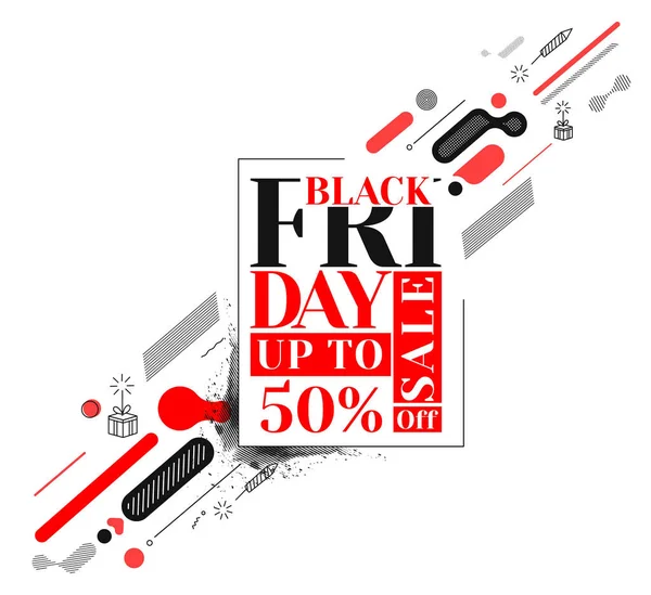 Black Friday Sale Promotie Affiche Banner Design Speciale Aanbieding Verkoop — Stockvector