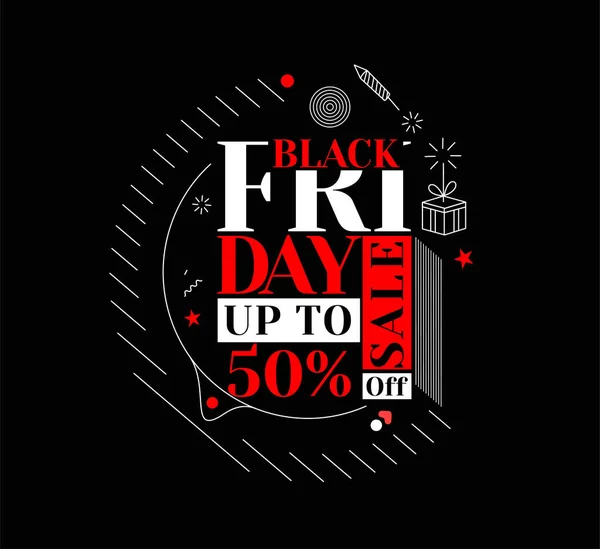 Black Friday Sale Promotie Affiche Banner Design Speciale Aanbieding Verkoop — Stockvector