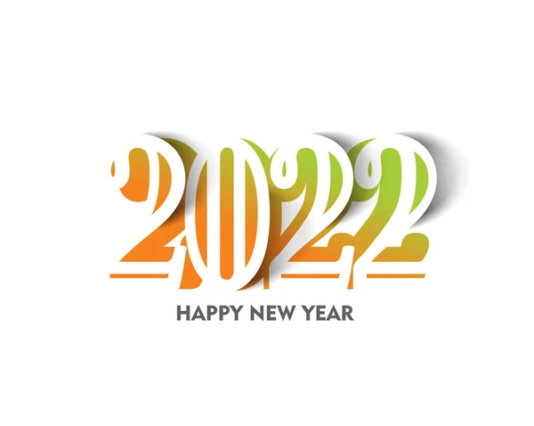 Frohes Neues Jahr 2022 Text Typografie Design Patter Vektorillustration — Stockvektor