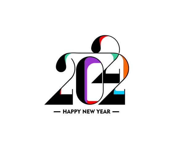 Καλή Χρονιά 2022 Text Typography Design Patter Vector Illustration — Διανυσματικό Αρχείο