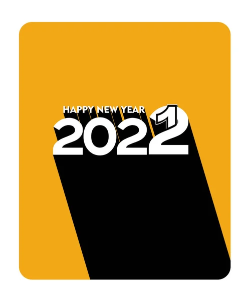 Felice Anno Nuovo 2022 Testo Tipografia Design Patter Illustrazione Vettoriale — Vettoriale Stock