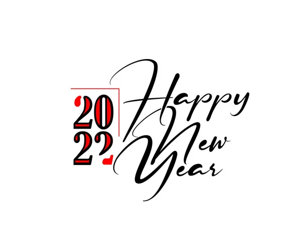 Happy New Year 2022 Text Typography Design Patter Vector Illustration — Stock Vector