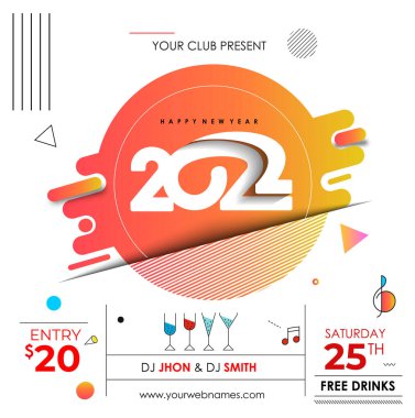 Yeni Yıl Noel Müzik Partisi 2022 için Olay Uçuşu Posteri