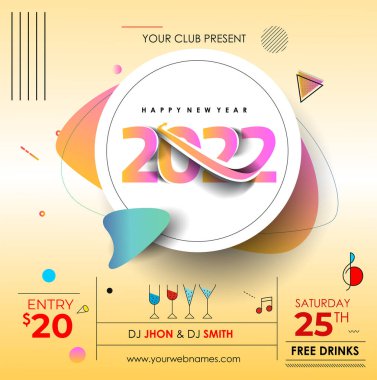 Yeni Yıl Noel Müzik Partisi 2022 için Olay Uçuşu Posteri