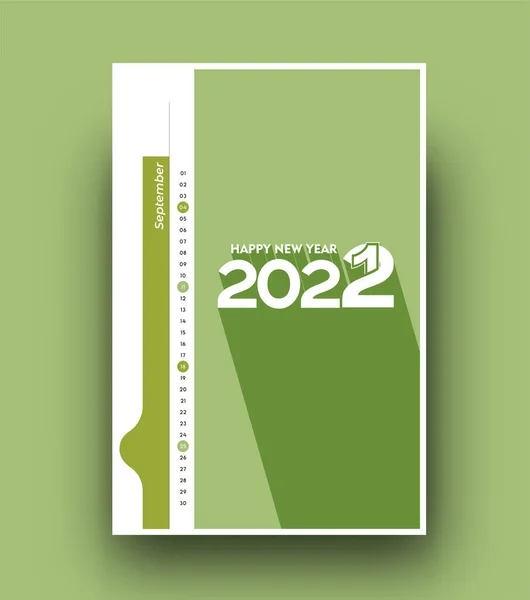 Feliz Año Nuevo 2022 Calendario Año Nuevo Elementos Diseño Navideño — Vector de stock