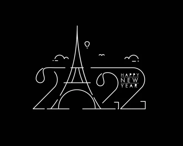Bonne Année 2022 Typographie Texte Design Patter Illustration Vectorielle — Image vectorielle