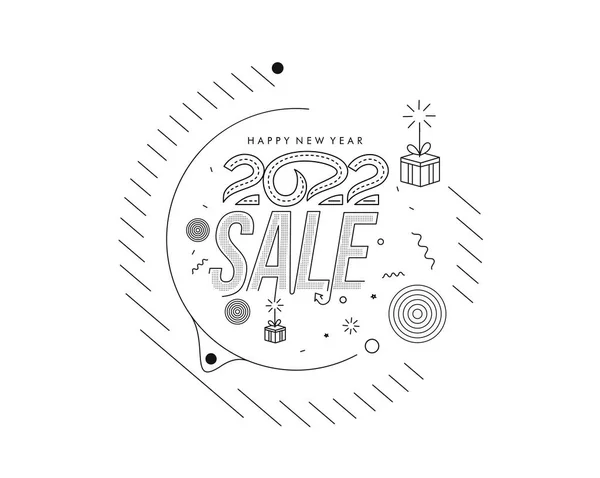 Bonne Année 2022 Shopping Offre Design Illustration Vectorielle — Image vectorielle