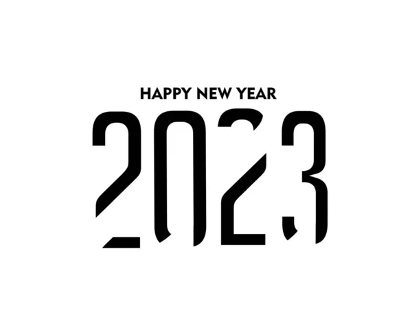 Happy New Year 2023 Text Typography Design Patter Vector Illustration — Stockový vektor