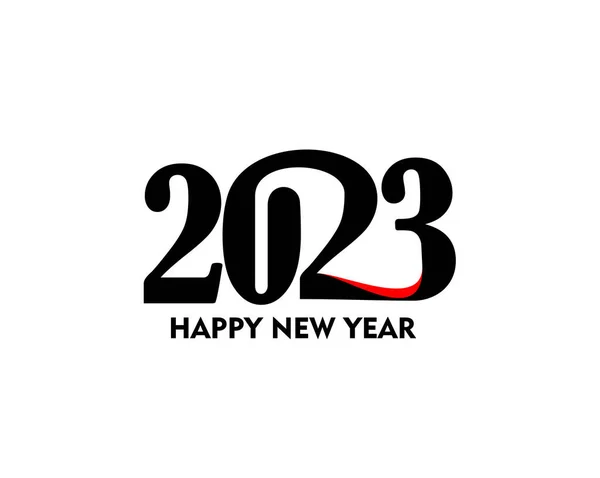 Happy New Year 2023 Text Typography Design Patter Vector Illustration — Archivo Imágenes Vectoriales