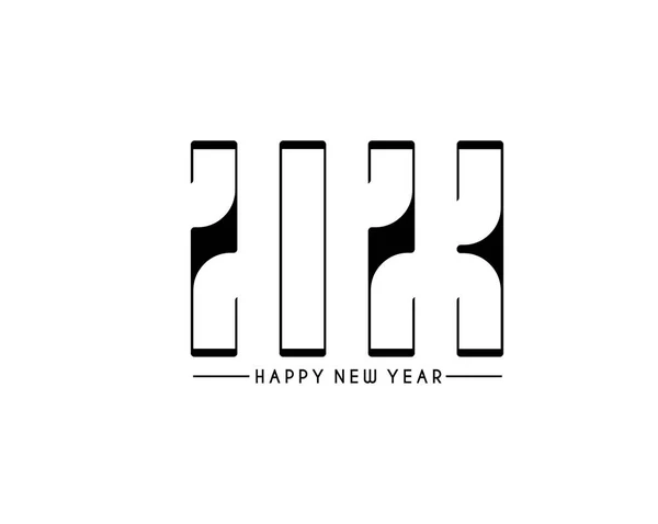 Happy New Year 2023 Text Typography Design Patter Vector Illustration — ストックベクタ