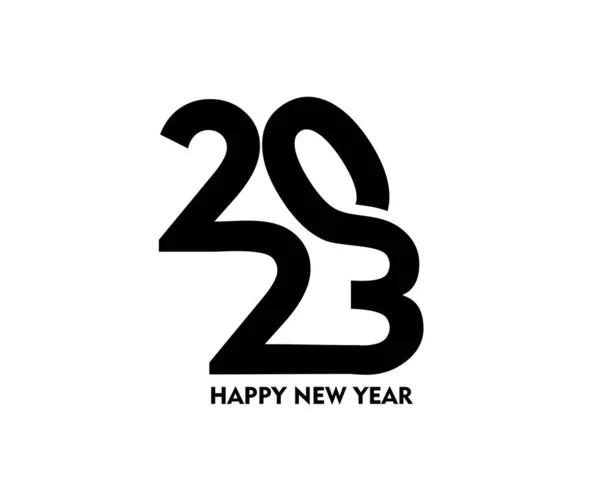 2023 Happy New Year Text Typography Design Patter Vector Illustration — Stok Vektör