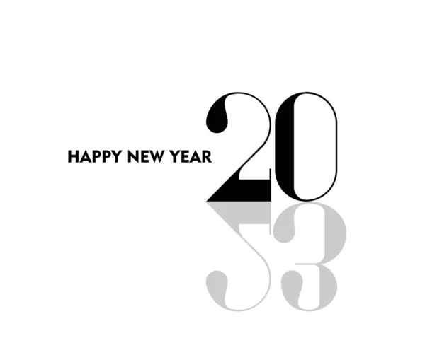 2023 Happy New Year Text Typography Design Patter Vector Illustration — 图库矢量图片