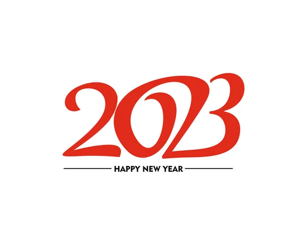 2023 Happy New Year Text Typography Design Patter Vector Illustration — Archivo Imágenes Vectoriales