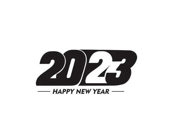 2023 Happy New Year Text Typography Design Patter Vector Illustration — ストックベクタ