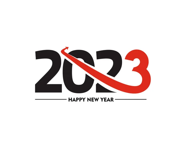 2023 Happy New Year Text Typography Design Patter Vector Illustration — Stockvektor