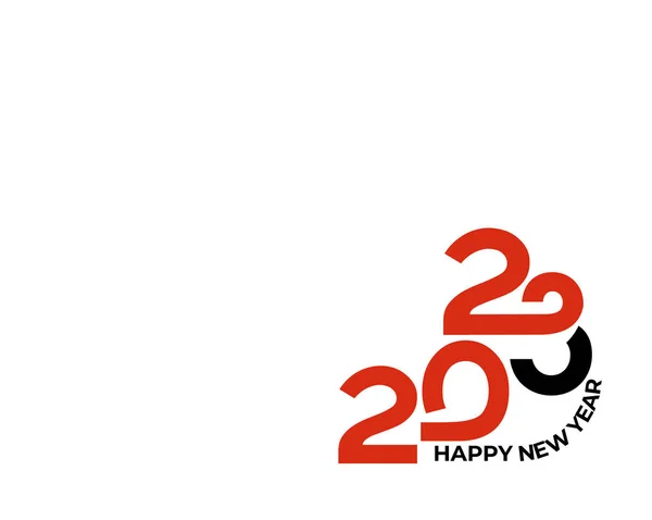 2023 Happy New Year Text Typography Design Patter Vector Illustration — Archivo Imágenes Vectoriales