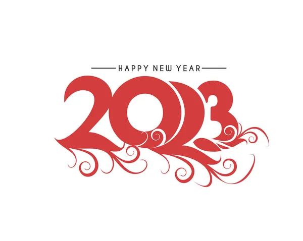 2023 Happy New Year Text Typography Design Patter Vector Illustration —  Vetores de Stock