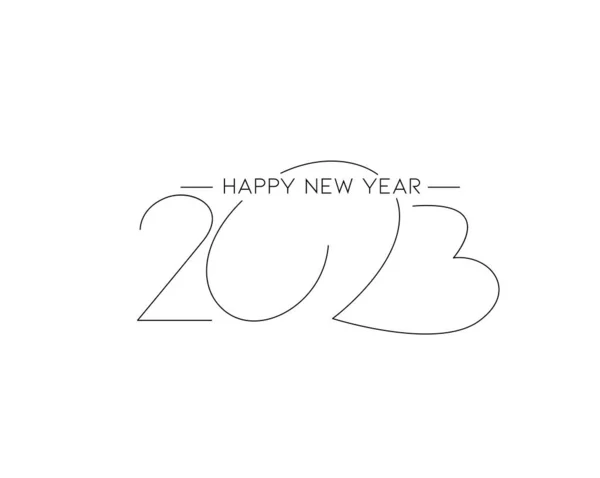 2023 Happy New Year Text Typography Design Patter Vector Illustration — Stok Vektör