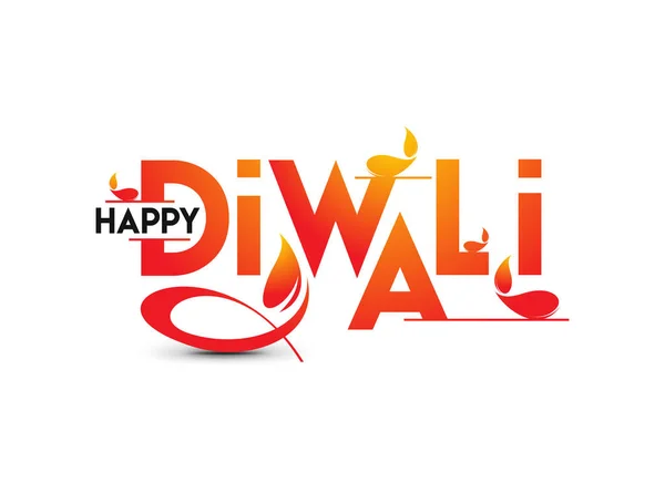 Glad Diwali Textdesign Abstrakt Vektor Illustration — Stock vektor