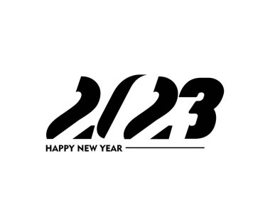 2023 Happy New Year Text Typography Design Patter, Vector illustration.