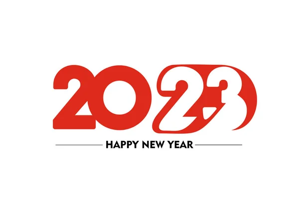 2023 Happy New Year Text Typography Design Patter Vector Illustration — Stock Vector