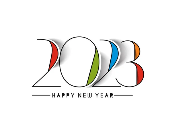 2023 Happy New Year Text Typography Design Patter Vector Illustration — 图库矢量图片