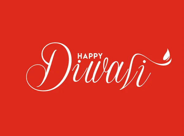 Joyeux Design Texte Diwali Illustration Vectorielle Abstrait — Image vectorielle