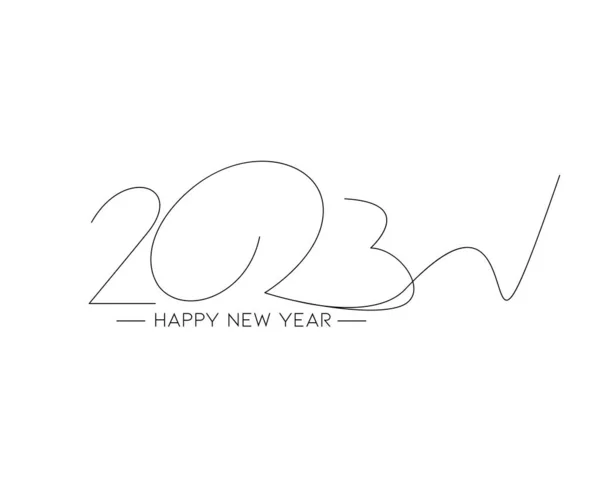 2023 Happy New Year Text Typography Design Patter Vector Illustration — Vettoriale Stock