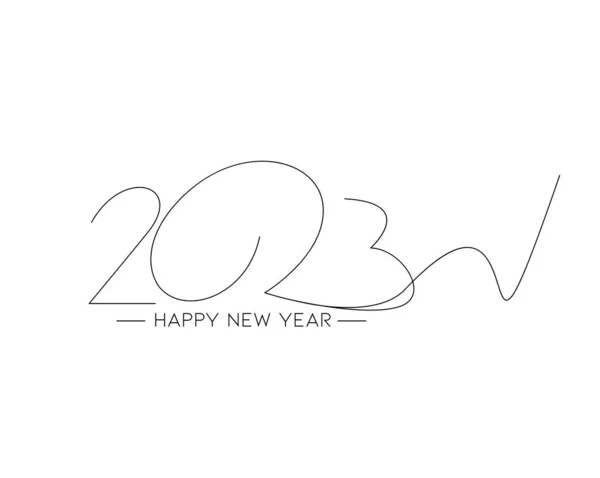 2023 Happy New Year Text Typography Design Patter Vector Illustration — 스톡 벡터