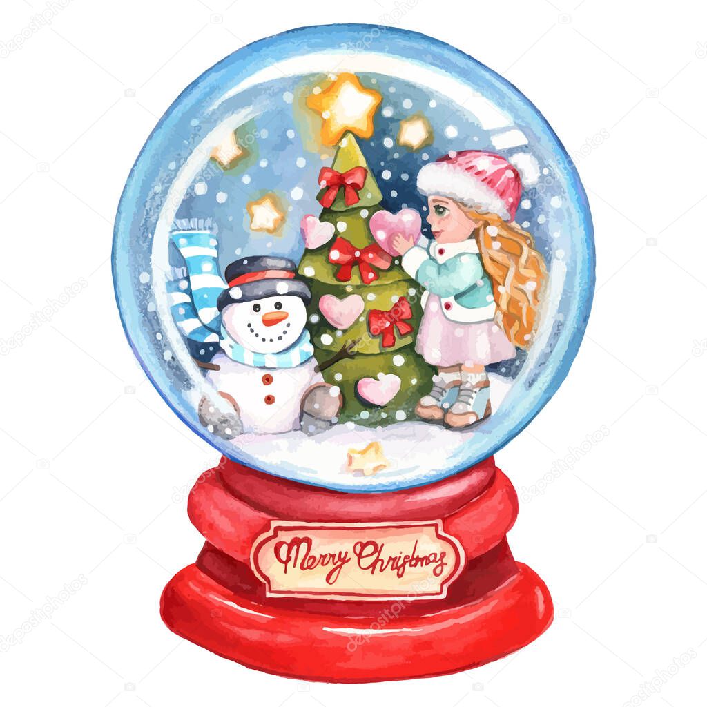 Snow Crystal Ball Christmas.