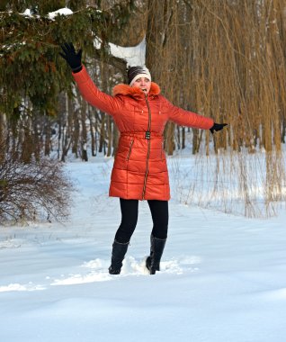 Kızlar kış eğlence parkı