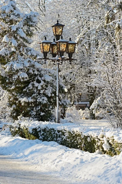 Staden i vinter — Stockfoto