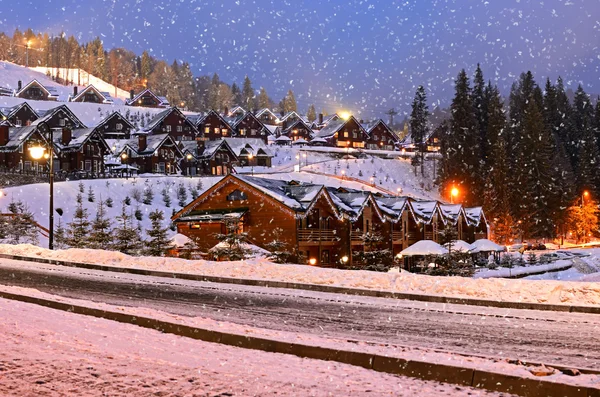 Noite Bukovel — Fotografia de Stock