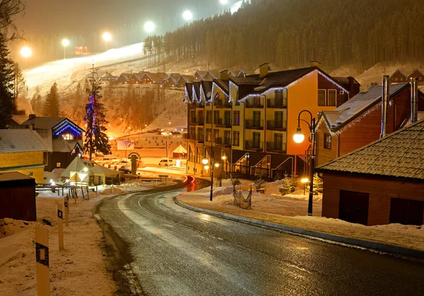 Noite Bukovel — Fotografia de Stock