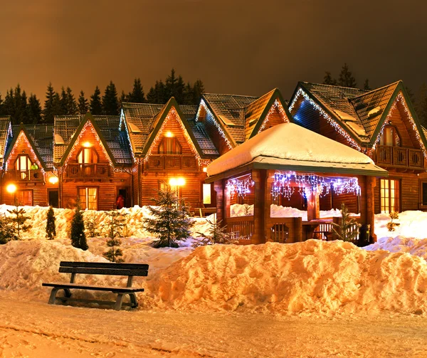 Noite Bukovel — Fotografia de Stock