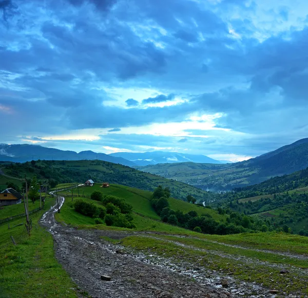 Evening landscape in the mountains. Ukraine. — Stock Photo, Image