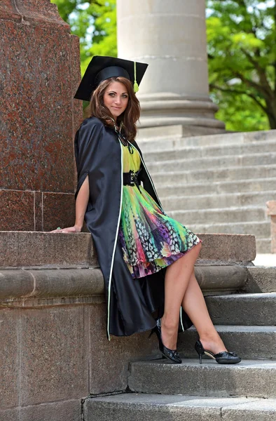 A university graduate in robes — Stock Photo, Image