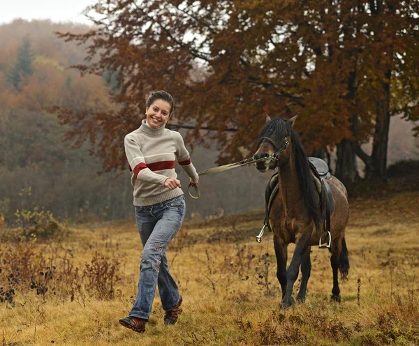 Jezdecká turistika v Karpatech — Stock fotografie