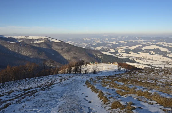 A frosty day is in mountains — Stock Photo, Image