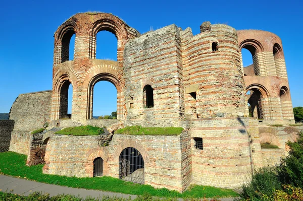 Ruínas dos antigos banhos imperiais romanos em Trier — Fotografia de Stock